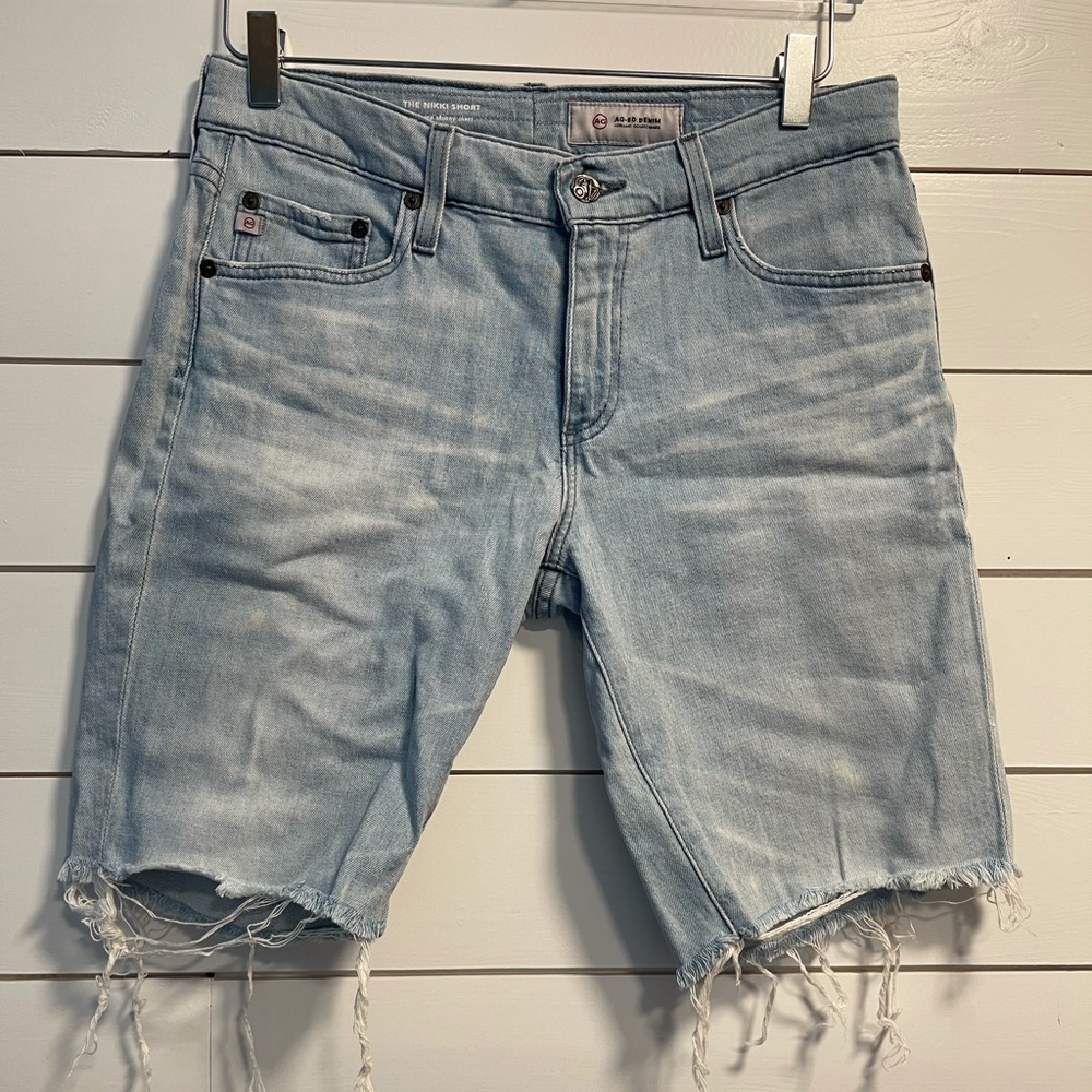 AG Adriano Goldschmied cropped denim shorts